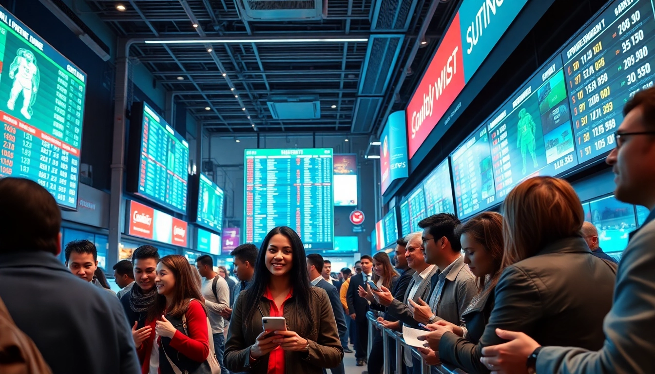 Engaging online Betting experience with enthusiastic bettors in a modern sportsbook.