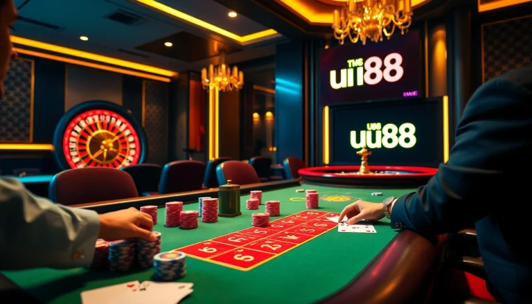 Engage in thrilling gameplay at uu88 with vibrant poker tables and high-stakes excitement.