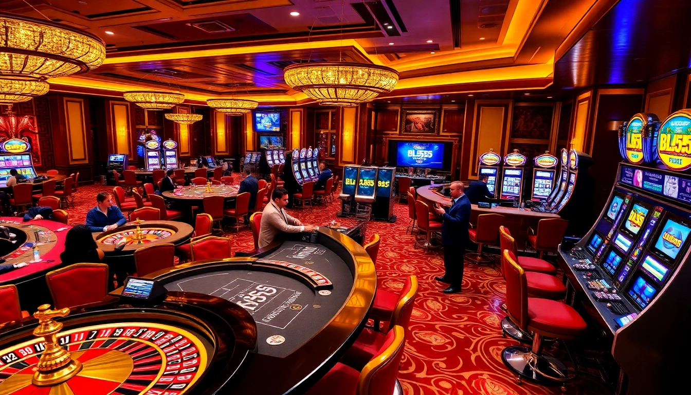 Experience the thrill of gambling at BL555, featuring dynamic casino tables and vibrant slot machines.