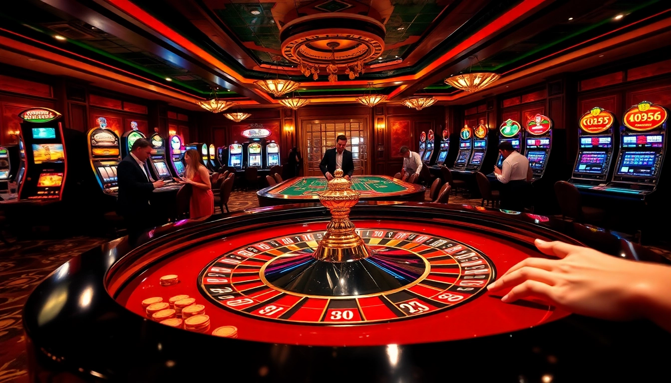 Experience the thrill of luxury at KK55 with engaged players at a roulette table.