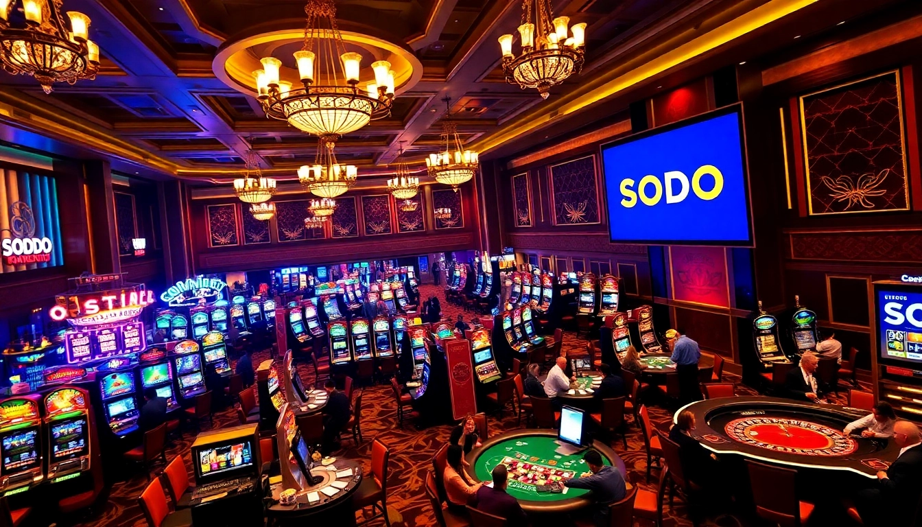 Experience excitement at the SODO casino with vibrant tables and luxury gaming environments.