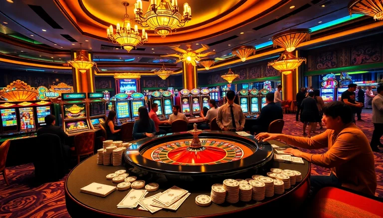 Engage with asupanjitu while enjoying a thrilling casino atmosphere with roulette and slot machines.