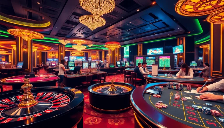 Engaging scene featuring keo nha cai betting activities at a vibrant casino table with players thrillingly participating.