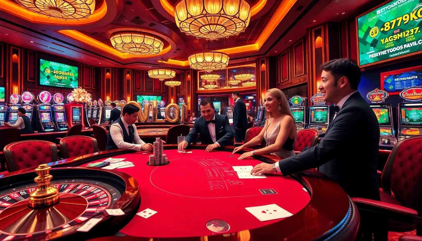 Experience the thrill of Ketquaxoso results at a bustling casino, featuring vibrant gaming tables and engaging players.