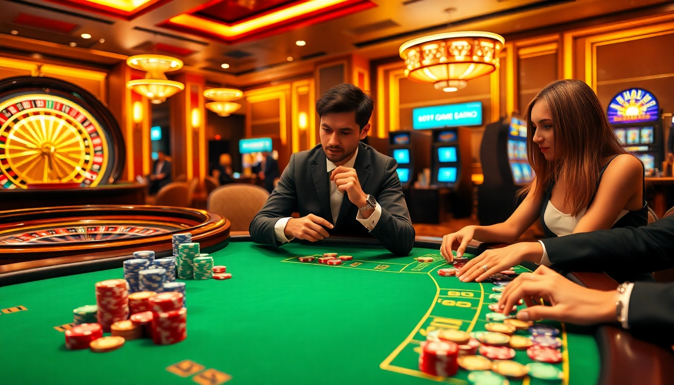 Experience thrilling gameplay at 68 game bài with vibrant casino visuals and engaging players.