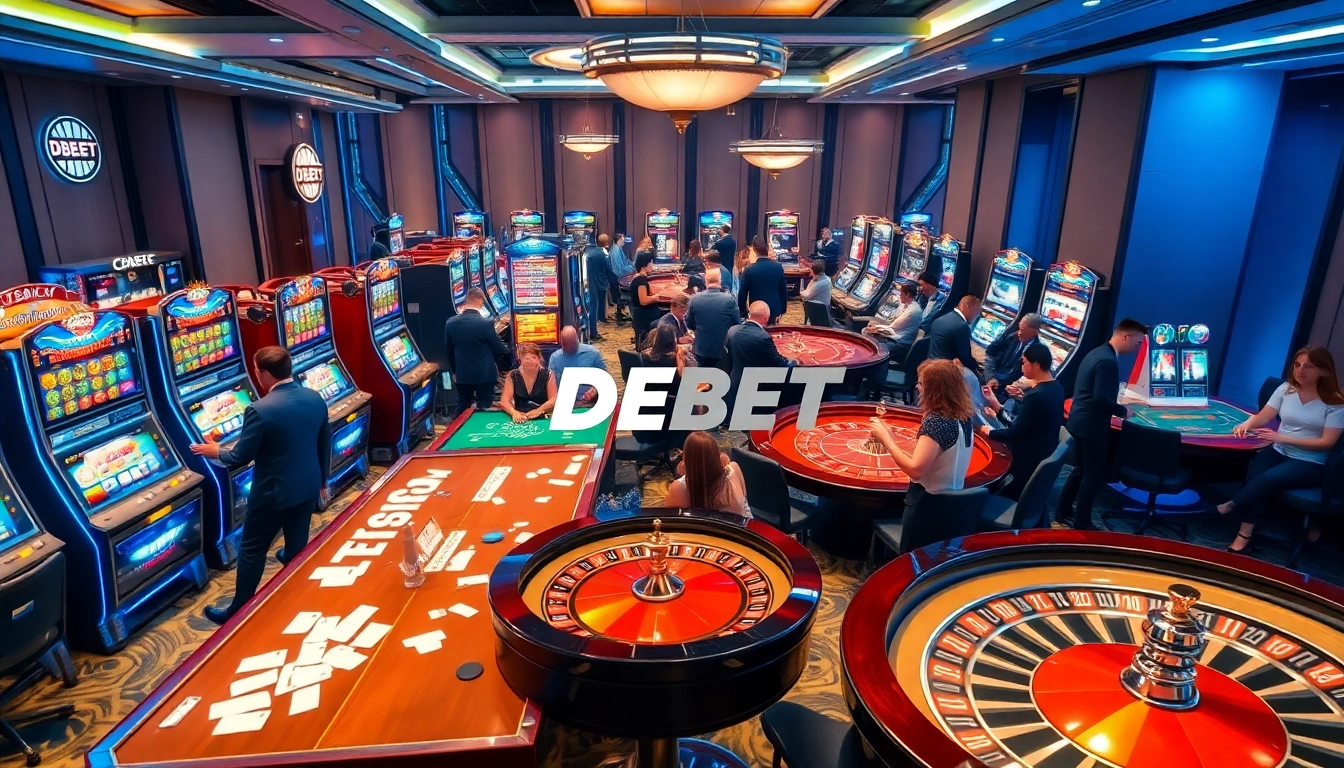 Experience the excitement of betting at DEBET with vibrant casino games and dynamic players.