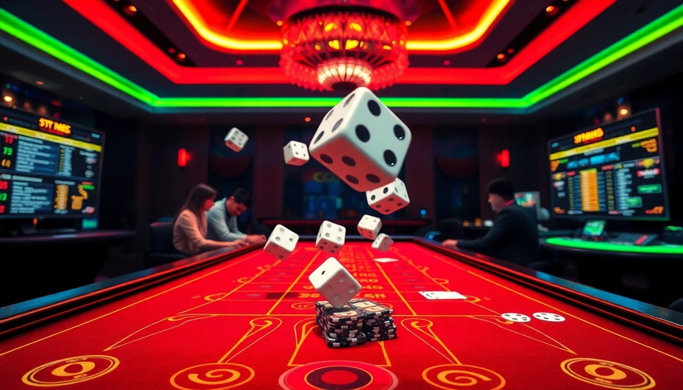Play tài xỉu online with an immersive casino experience showcasing dynamic gameplay and vibrant visuals.