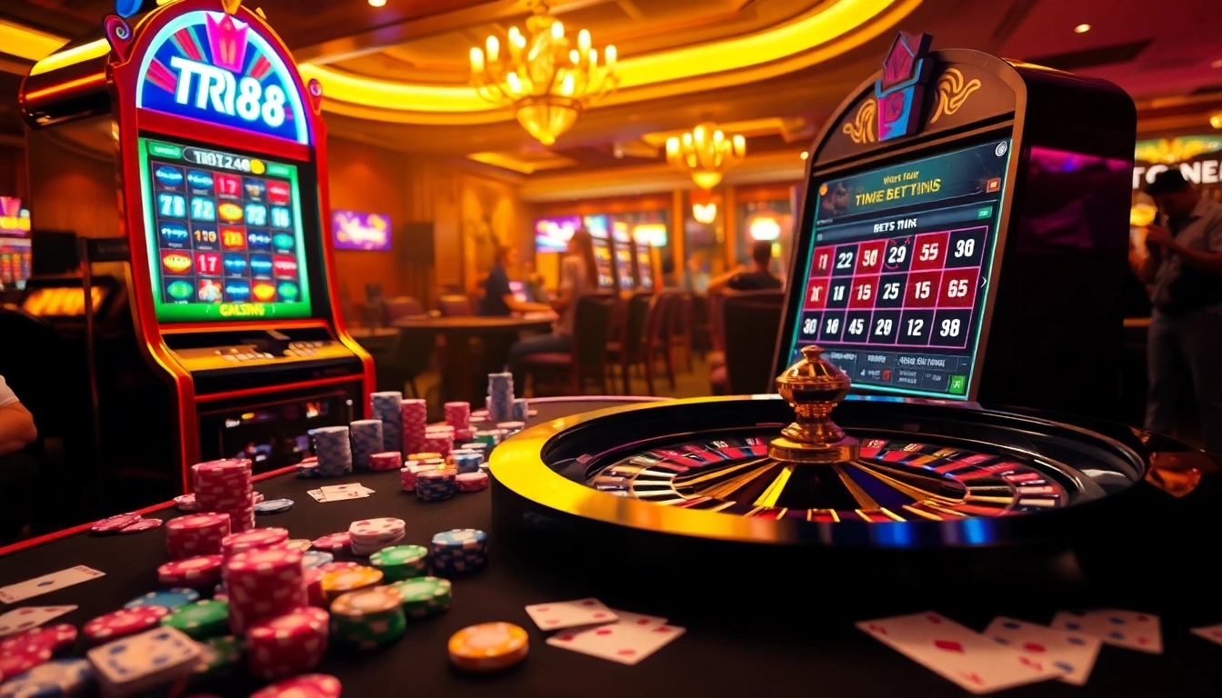 TR88 slot machine attracting casino players with exciting gaming options and vibrant visuals.