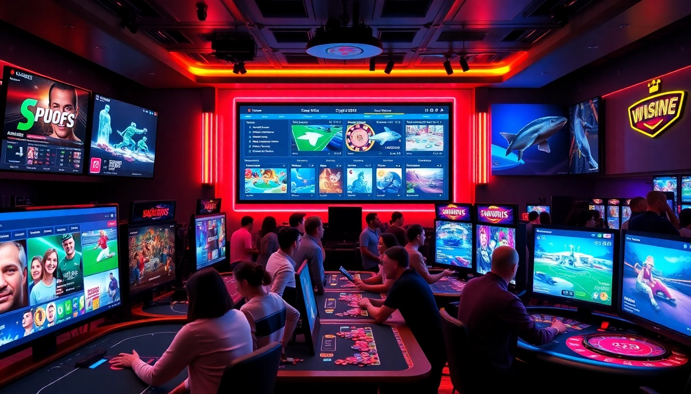 77win online casino with dynamic gaming options and diverse players engaged in action