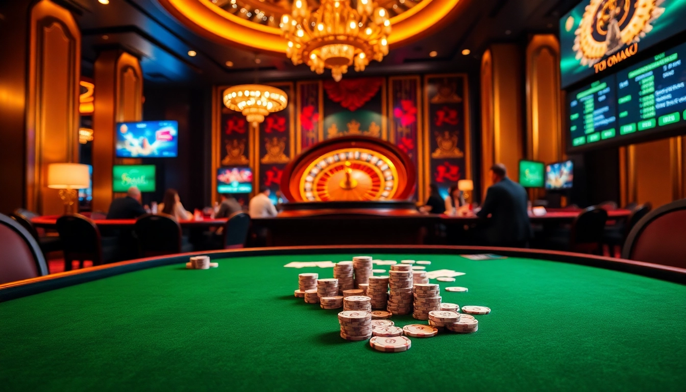 Exciting scene showcasing Toto Macau game tables with vibrant colors and professional ambiance.