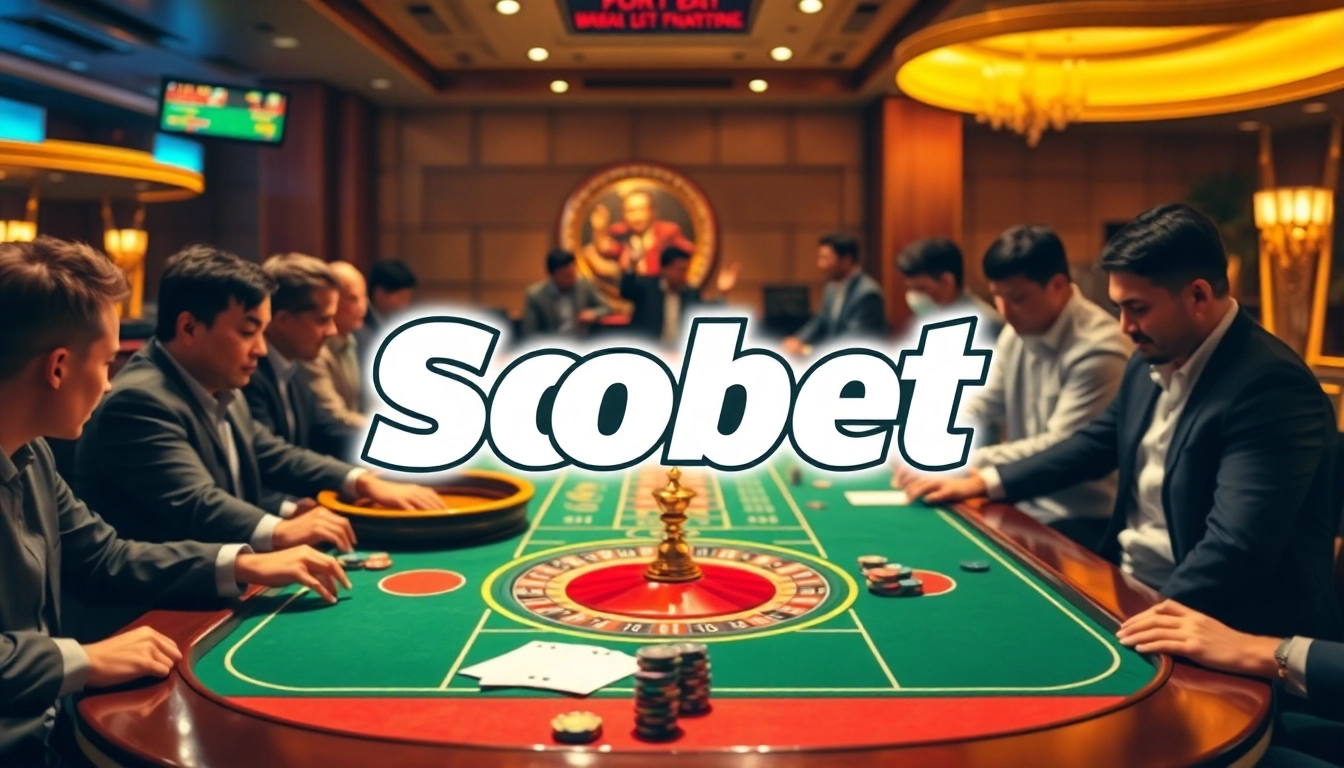Experience exciting gameplay at Sbobet link alternatif with vibrant casino tables and betting action.