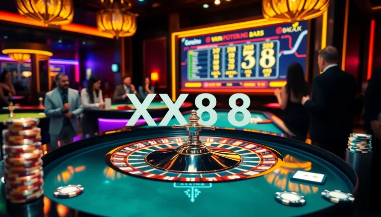Experience high-stakes gaming at XX88 with vibrant roulette action and luxury ambiance.