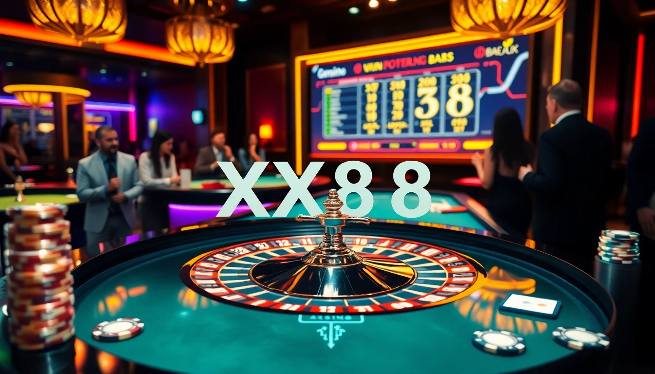 Experience high-stakes gaming at XX88 with vibrant roulette action and luxury ambiance.