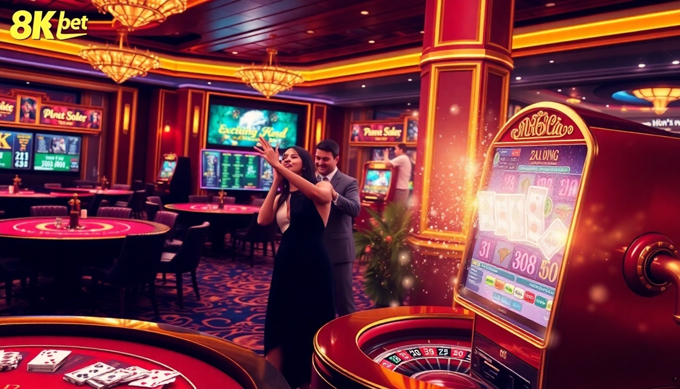 Experience the excitement of winning at 8kbet with vibrant casino visuals and engaging gameplay.