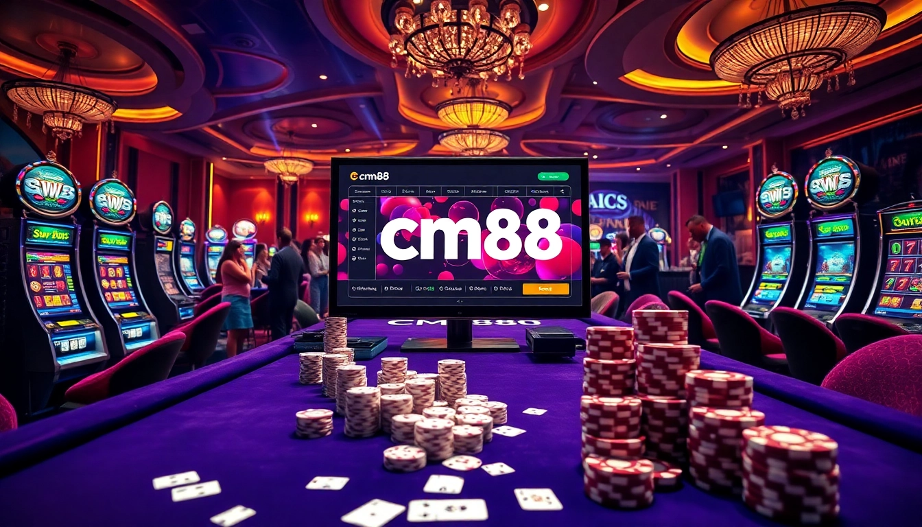 Exciting gaming experience with Nhà cái cm88 featuring vibrant tables and slots