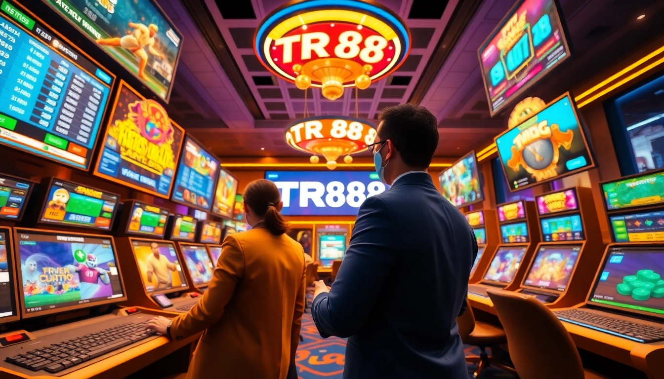 Experience the excitement of TR88 online betting with a vibrant gaming interface showcasing diverse games.
