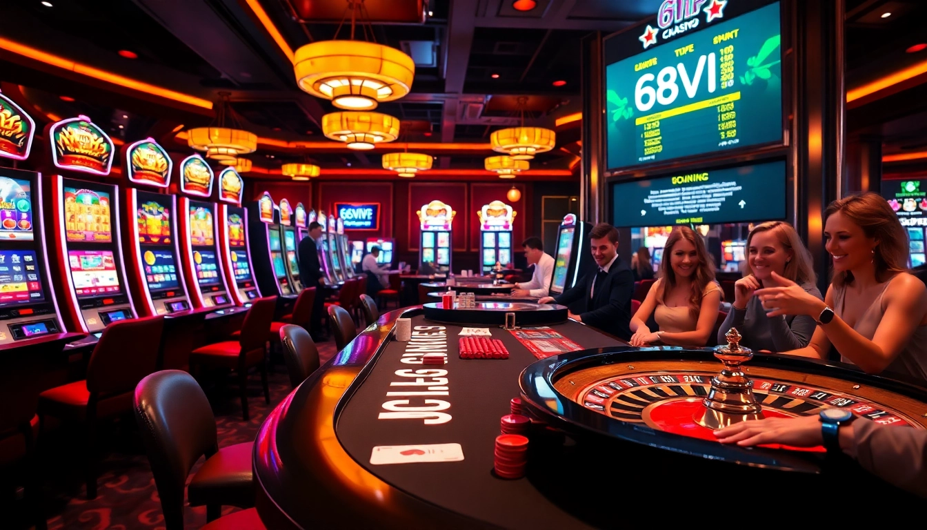 Experience the thrill of winning at 68VIP with lively casino games and luxurious ambiance.