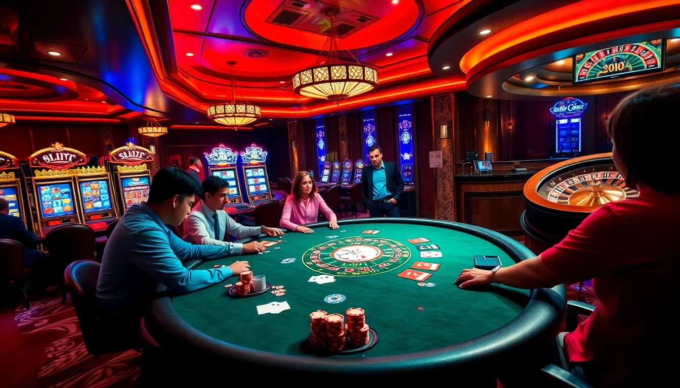 Experience the thrill of Slot gacor machines among the dazzling casino games and vibrant atmosphere.