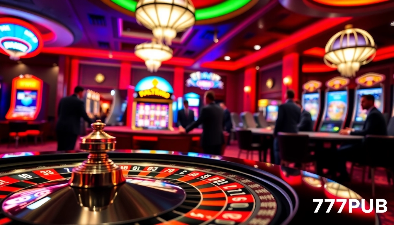 Experience the thrill of winning at 777PUB with exciting gameplay at a vibrant casino table.
