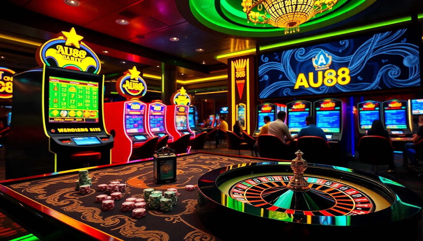 Experience the thrill of AU88 with vibrant slot machines and exciting casino games.