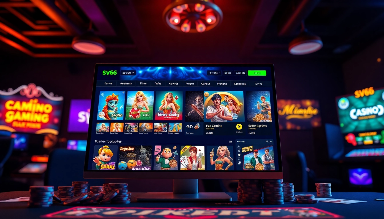 Experience the thrill of SV66's online gaming platform with vibrant casino games and user-friendly interface.