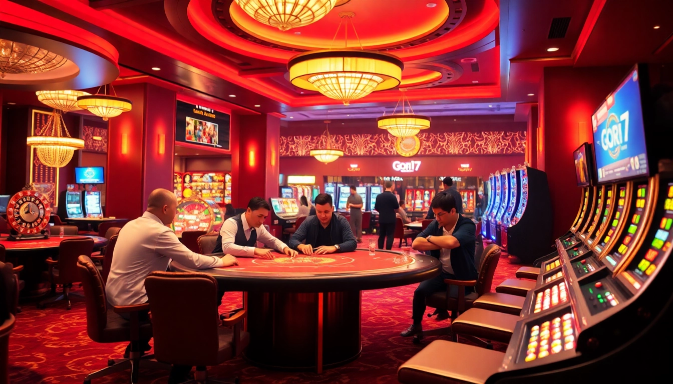 Engaging poker game and lavish casino atmosphere inspired by gori77.