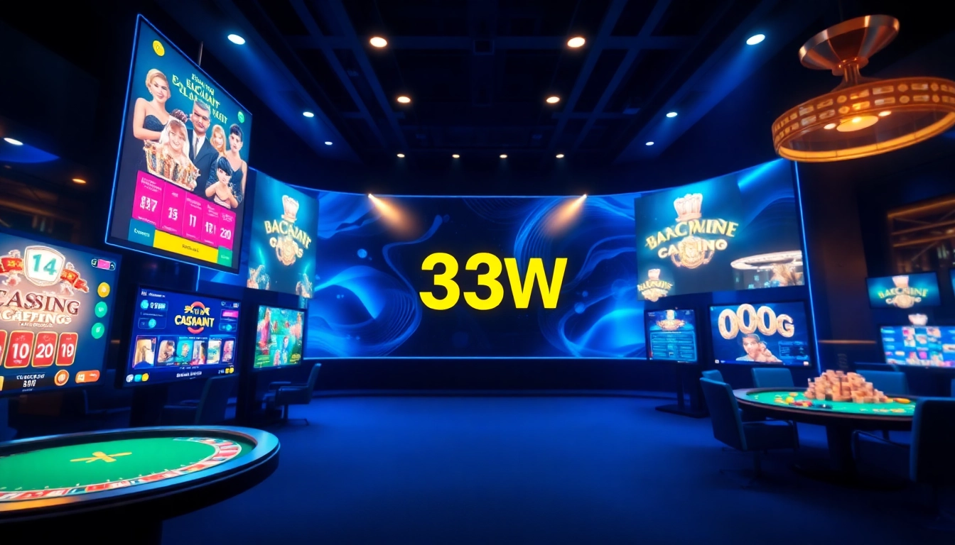 Experience thrilling online gaming adventures at https://33win.global/, showcasing a modern casino interface with diverse games.