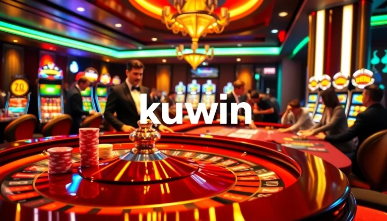 Experience the excitement of kuwin at a luxury casino with vibrant games and tables.