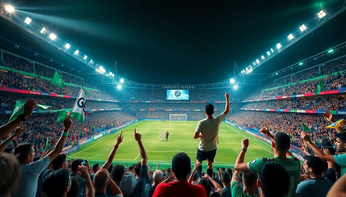 Xoilac TV live streaming football experience with enthusiastic fans and dynamic match action.