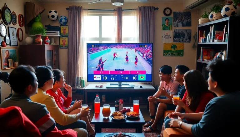 Cakhia TV brings sports fans together in a vibrant, engaging living room atmosphere.
