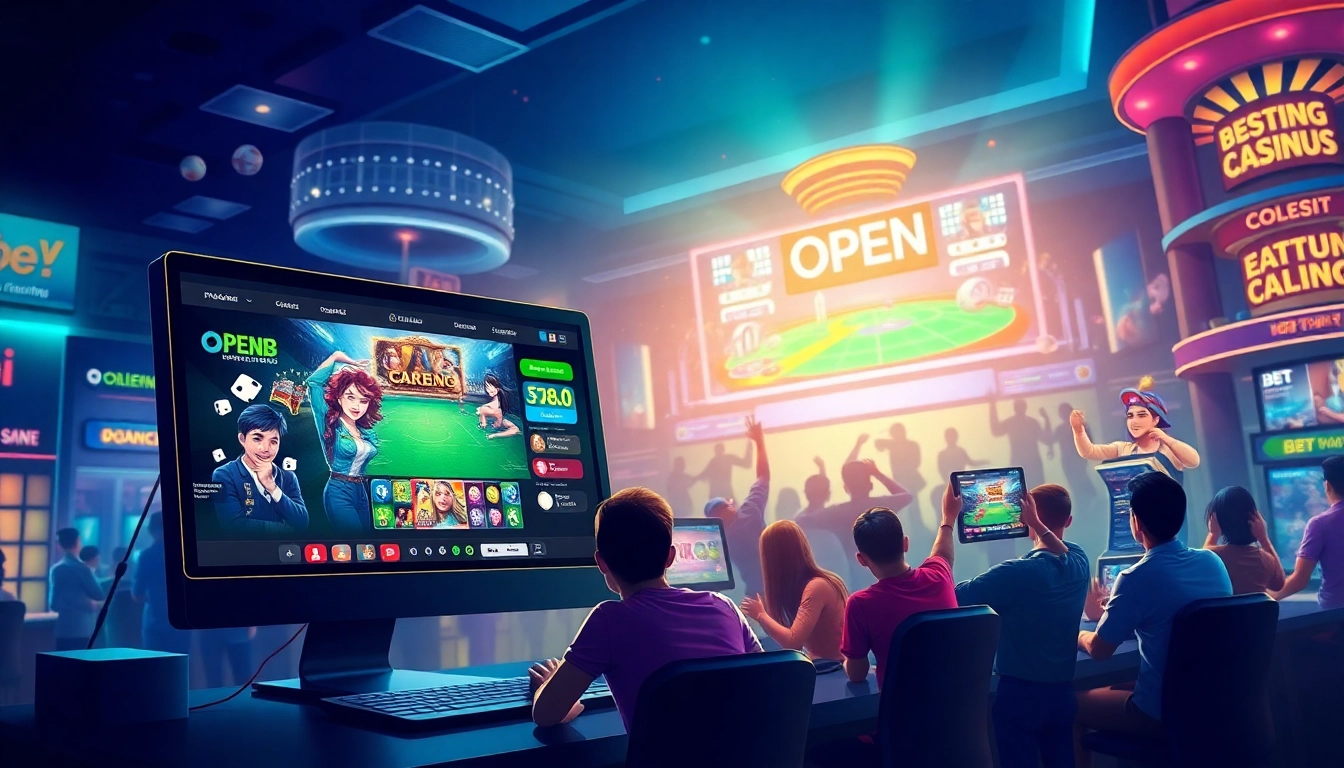 OPEN88's dynamic online gaming interface showcasing engaging casino and sports betting experiences.