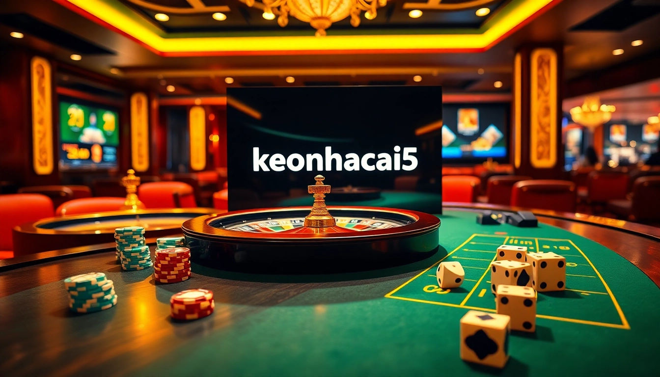Experience thrilling betting with keonhacai5 on a stunning casino table setting.