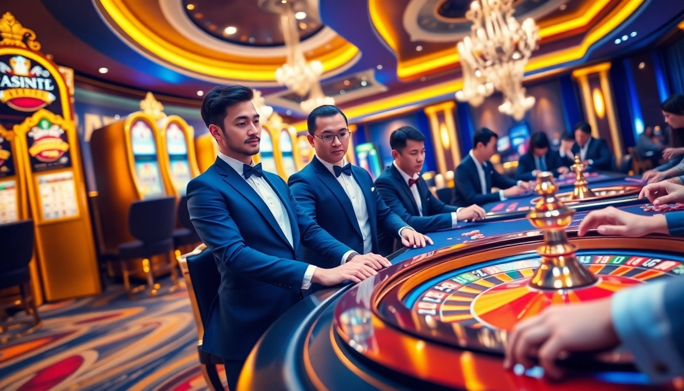 Experience thrilling gaming action at http://ev882.sa.com/, featuring luxurious tables and vibrant slot machines.