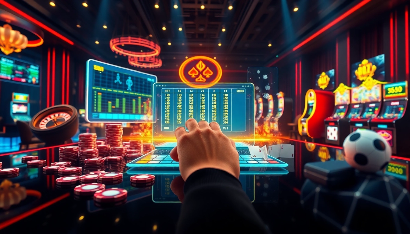 Dynamic lô đề trực tuyến betting interface displaying live lottery results and strategic wagers with poker chips