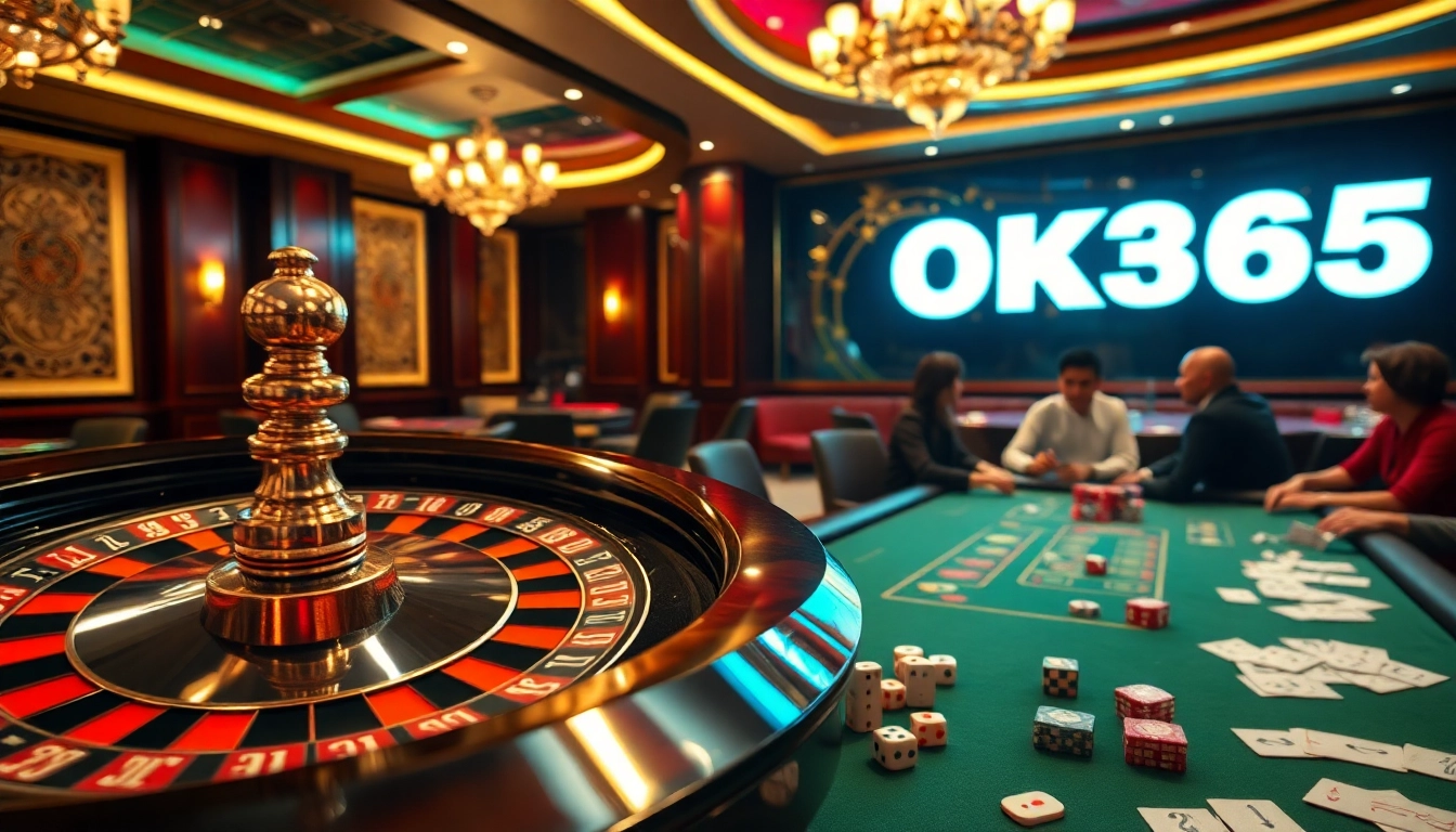 Experience the excitement of gambling at OK365 casino with dynamic poker and roulette tables.