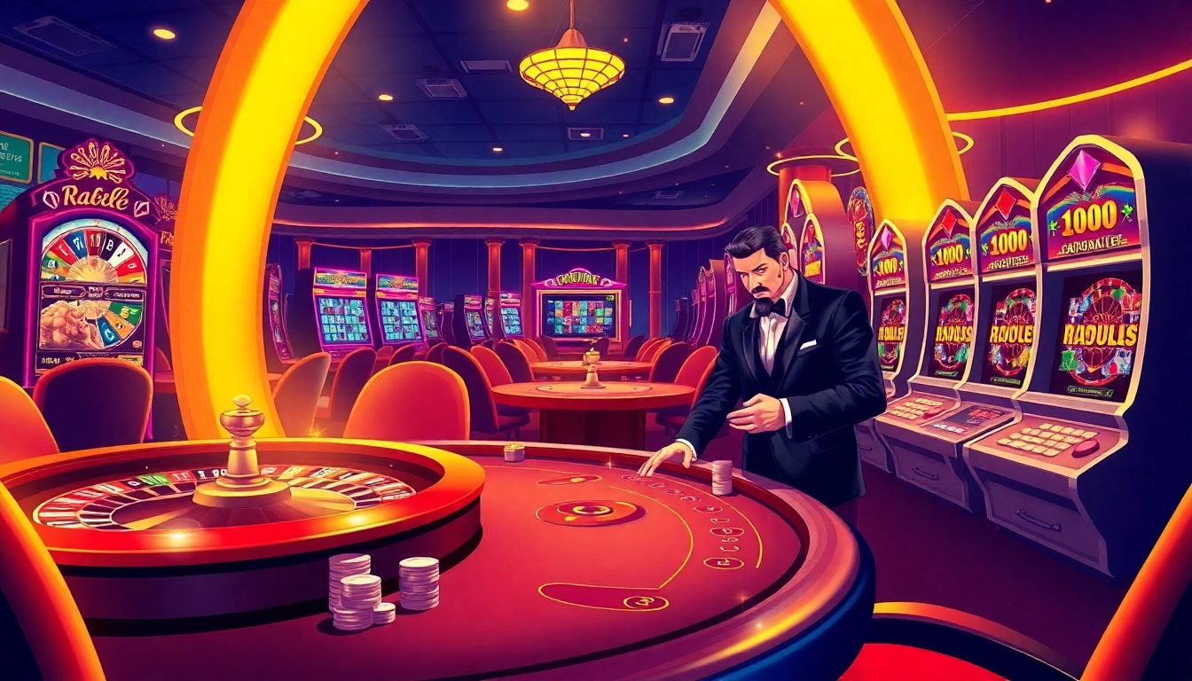 Experience high-stakes gaming at nk88 with vibrant casino elements and thrilling roulette action.