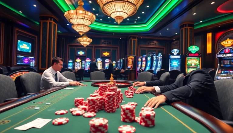 Engaging poker game at Trang chủ uu88 showcasing excitement and luxury in online gambling.