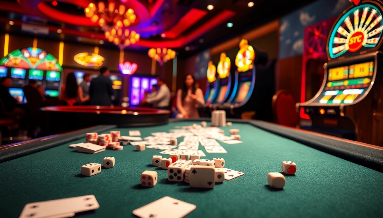 Engage in thrilling gameplay at SC88's online casino table filled with cards and dice.