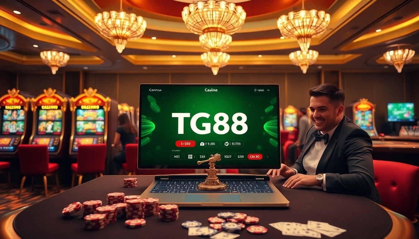 Experience the excitement of tg88 with vibrant slot machines and engaging online casino visuals.