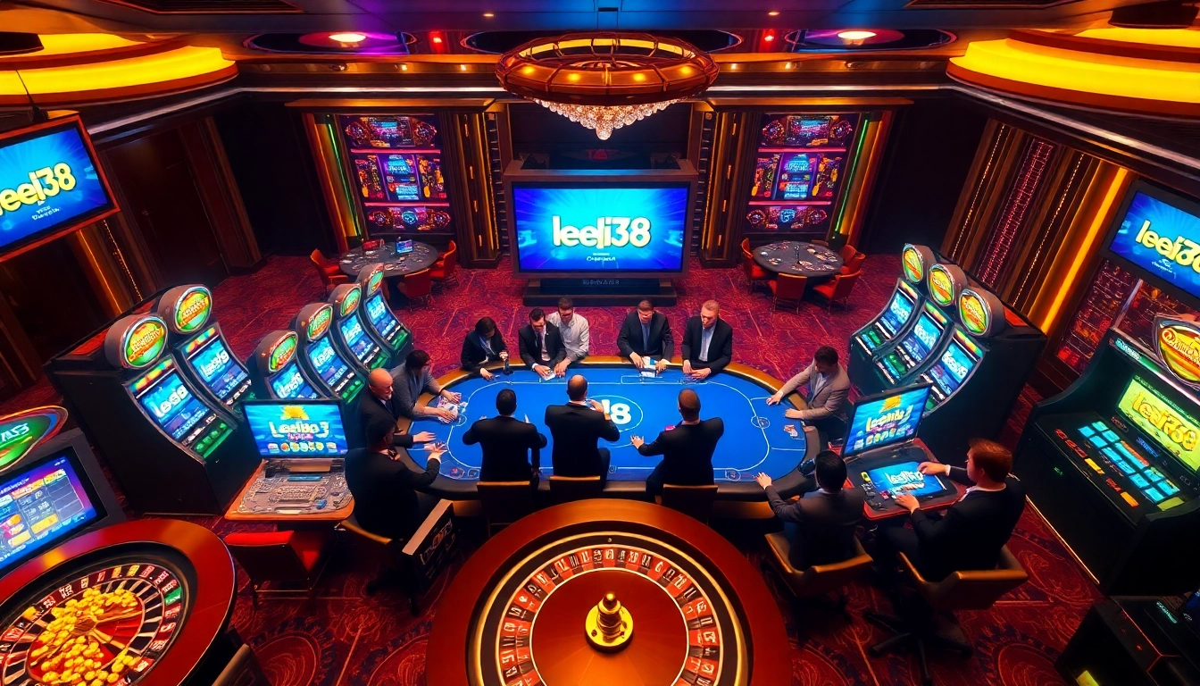 Engaging poker scene at lego138 casino with players focusing on high stakes games.