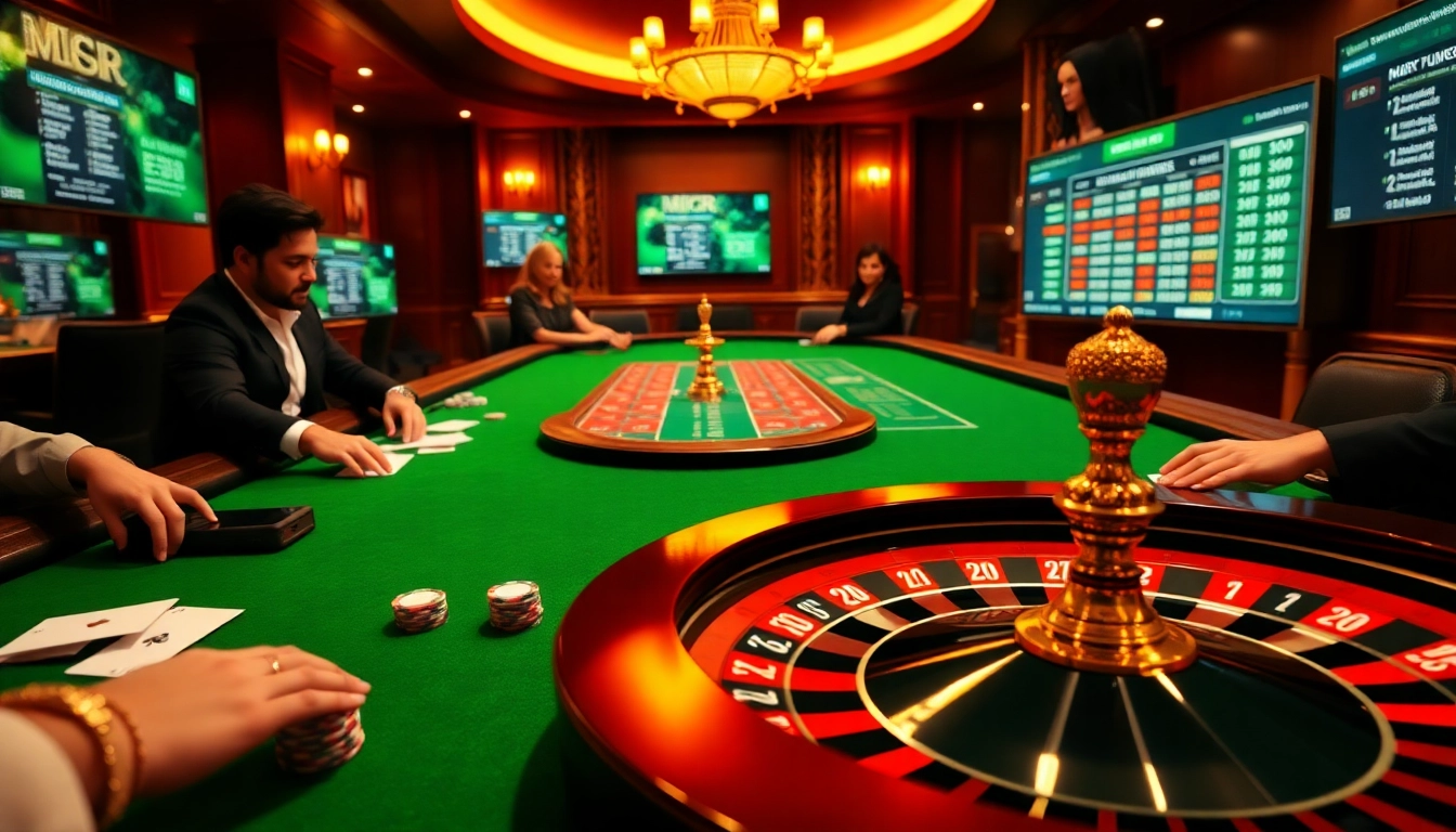 Experience thrilling bets at MK8, featuring vibrant casino tables and poker action.
