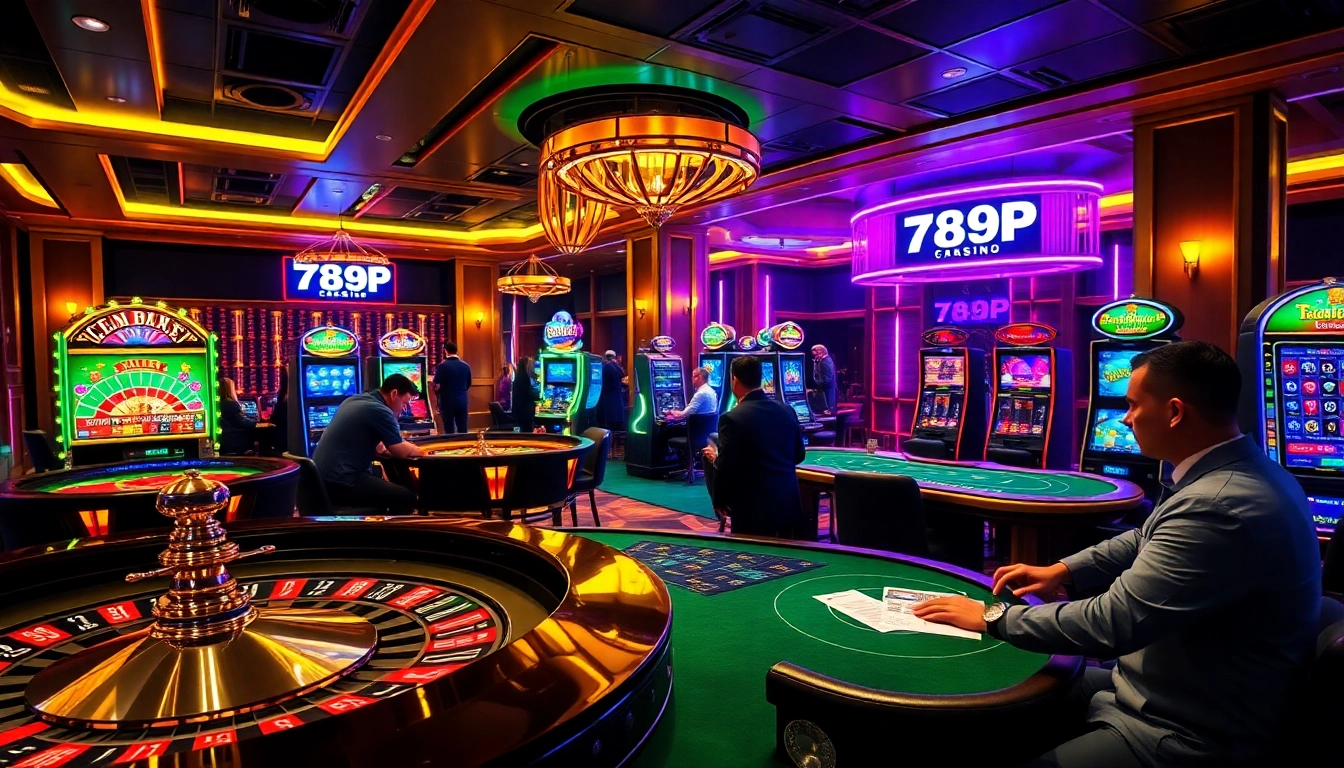 Engaging scene of players enjoying their time at 789P casino tables.