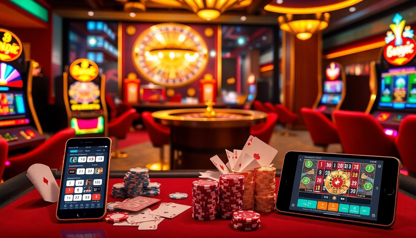 Witness the thrill of winning at 777vip with vibrant casino elements like roulette wheels and slot machines.