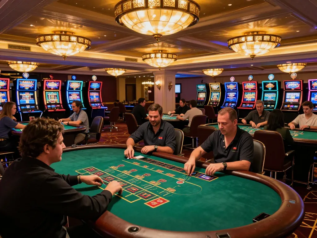 Tải Go88 to experience thrilling games at blackjack tables within a vibrant casino atmosphere.