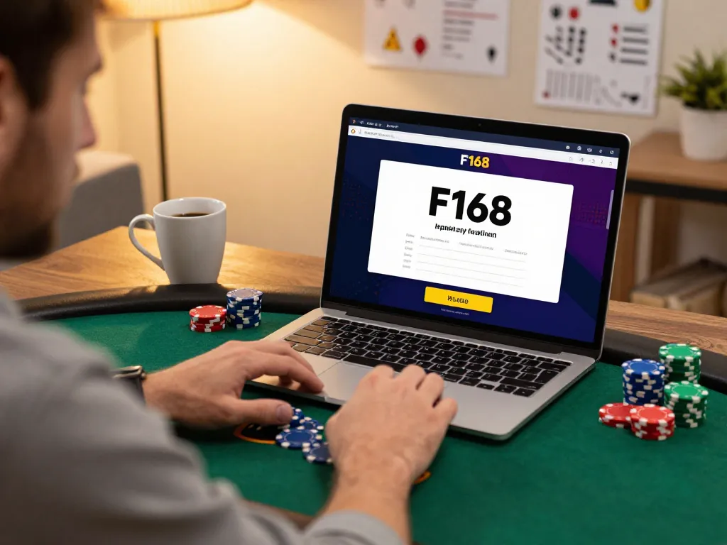 Engaging online gaming experience with F168 platform, showcasing player's excitement and strategic betting in a cozy setup.