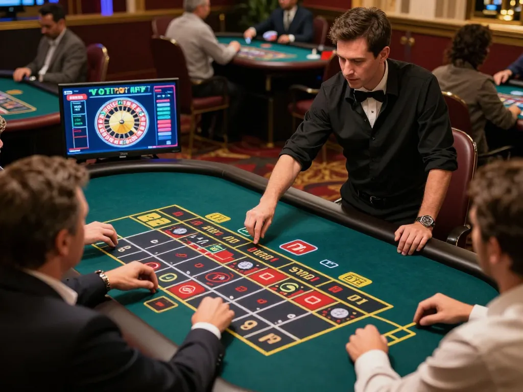 Players engaging in a live dealer game at 99ok, showcasing excitement and strategic betting actions