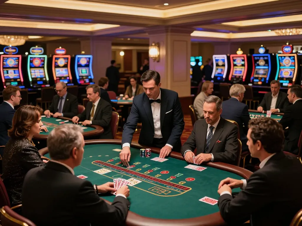 Players engaging in a thrilling blackjack game at RR99 casino, showcasing strategic gameplay and vibrant atmosphere