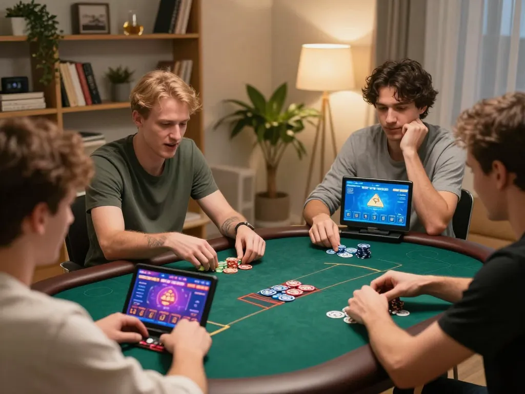 Players engaged in an exciting online poker game with man88a’s platform interface visible.