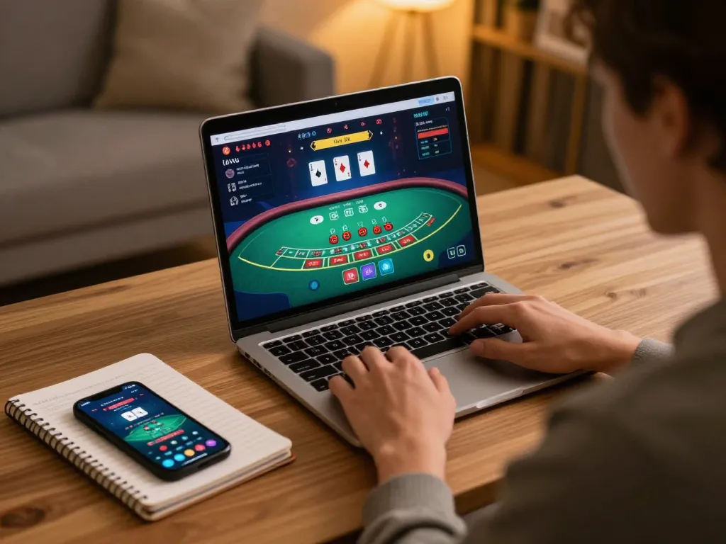 Player engaging in blackjack on MM88 online casino, showcasing strategic betting and gameplay.