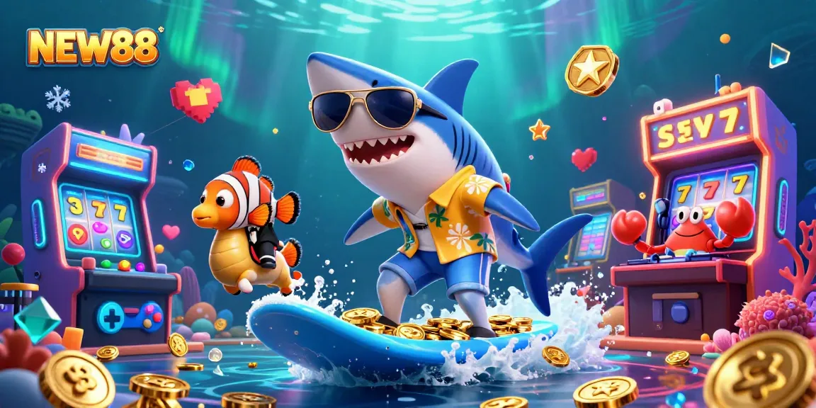 Experience the thrill of NEW88 casino games with vibrant characters and dazzling visuals.